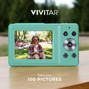 Vivitar Popsnap Compact Digital Camera, Mint, 16X Zoom, 1080p, Built-in Flash, Micro SD, Slim Lightweight Pocket Design