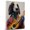 Afghan Hound, variant on Wirehaired Pointing Griffon Dog Ukelele Stretched Canvas Size 8x12 – Funny Wirehaired Pointing Griffon Dog Playing Ukelele Canvas Wall Art for Music Lovers, Pet Lovers, Home Decor