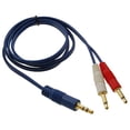 thumbnail image 2 of Câble Audio Bleu Mono 3.5mm Mâle vers Double (Rd/Wh) 6 Pieds CablesOnline, 2 of 10