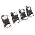 thumbnail image 1 of Zapatos para perros, 4 piezas de zapatos de lona para cachorros, botines de lona para perros pequeños, zapatos de lona para cachorros, características líderes en su clase, 1 of 12