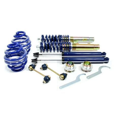 RSK Street Adjustable Coilover Kit - BMW E46 3-Series (Non-M3) - Blue (Best Coilovers For E46 M3)