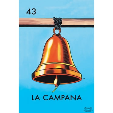 43 La Campana Bell Loteria Card Mexican Bingo Lottery Cool Wall Art Print Poster 12x18