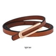 thumbnail image 2 of Qarigey Cinturón fino de cuero elegante para mujer, cinturón fino de PU para varios conjuntos, hebilla de Metal, nueva moda Cinturones Bronceado suave, 2 of 6