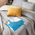 thumbnail image 4 of Manta de muñeco de nieve de invierno para sofá de 50 x 60 pulgadas, manta personalizada suave y acogedora de Navidad, mantas de franela ligeras y polares, mantas y mantas cálidas y difusas para cama,, 4 of 7