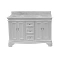 thumbnail image 4 of Katherine 60" Double Bathroom Vanity with White Cabinet and Carrara Marble Top, 4 of 6