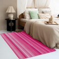 thumbnail image 3 of Washable Rugs 4x5 Hot Pink Rug & Home Decor - Living Room Rug, Girls Striped Rugs for Bedroom, Non Slip Soft Low Pile Large Indoor Area Rug, Stripe Carpet & Room Decorations X-&85, 3 of 7