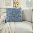 thumbnail image 4 of Nourison Shag Soft Ribbon Shag Ocean 20" x 20" Throw Pillow, 4 of 6