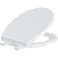 thumbnail image 1 of Eastvita Safe 17-Inch White Flat Front Quick Release Toilet Seat Round Soft Close Quick Install, 1 of 6