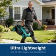 thumbnail image 4 of 17-Inch Wireless Electric Lawn Mower – 2x20V 4.0Ah Batteries, Brushless Motor – 2-in-1 Bagging & Mulching – 6 Height Adjustments, Lightweight, Quiet – Black + Lake Blue 3262c, 4 of 8