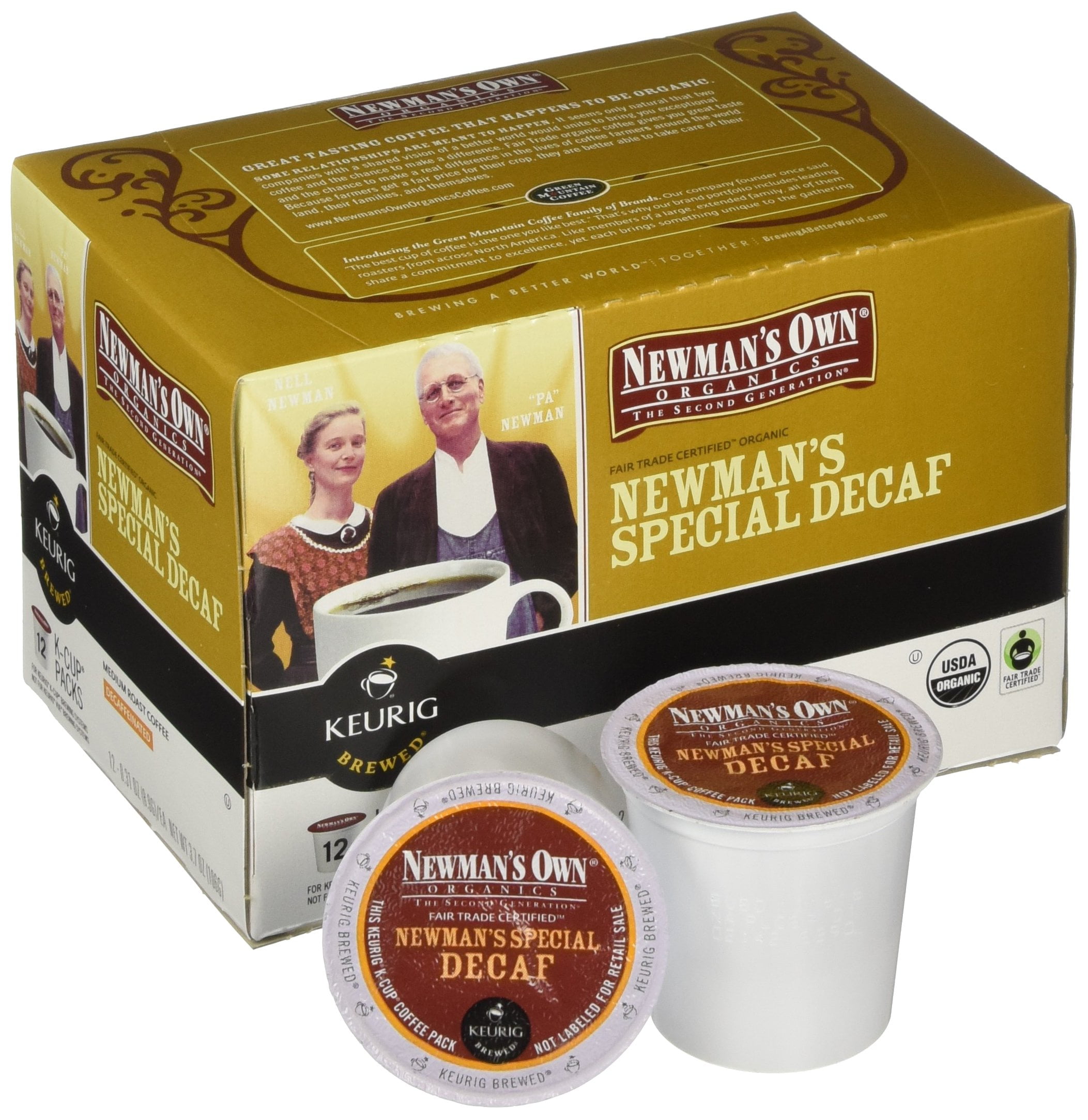 Newman,S Own Organics Gourmet Single Cup Coffee Newman,S Special Decaf 12 K-Cups