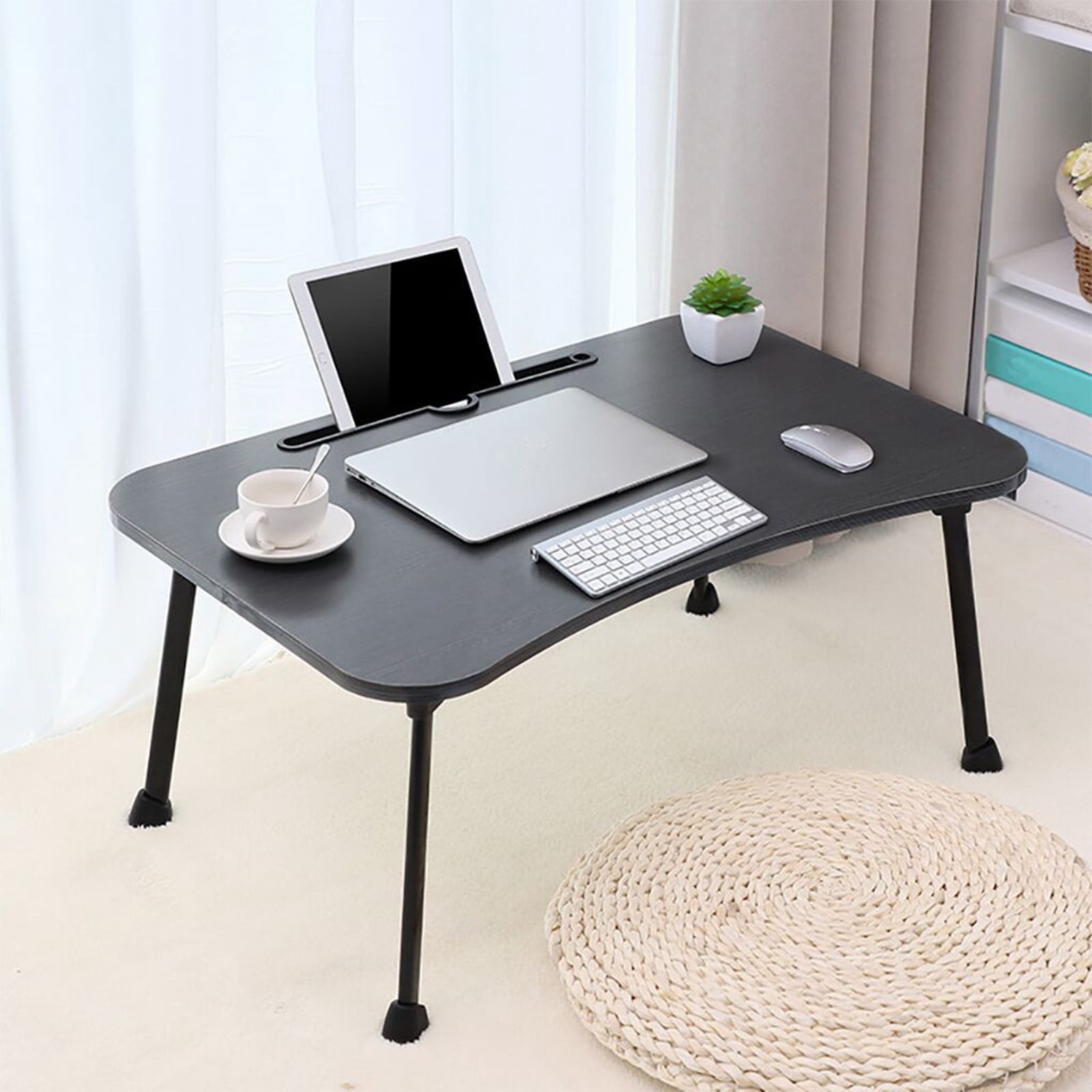Details about   Folding Lazy Laptop Table Large Bed Tray Foldable Portable Multifunction BK 
