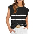 thumbnail image 1 of Blouses pour Femmes, T-Shirts pour Femmes, Mode T-Shirt Sans Manches à Col Rond Décontracté pour Femmes, 1 of 4