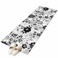 thumbnail image 2 of 2'x6' Rug Runners for Hallways Kitchen, Vintage Flowers Non Slip Entryway Beside Floor Carpet Runner, Black White Farmhouse Floral Plants Washable Laundry Room Bedroom Throw Rugs Mat for Family Pet, 2 of 8