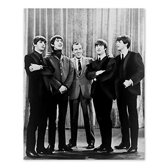 HISTORIX Vintage 1964 Ed Sullivan & The Beatles Photo Print - 8x10 Inch The Beatles on The Ed Sullivan Show Vintage Portrait Photo Print Wall Art