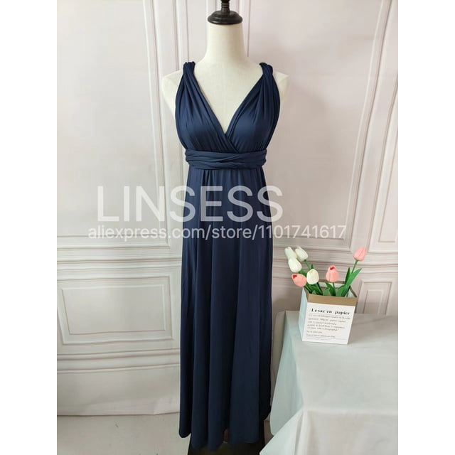 Robe Infinity Longue au Sol Longue Maxi Convertible Formelle Portefeuille Aguichant Robe de Demoiselle d'Honneur Robe de Soirée Robe de Mariage Cocktail