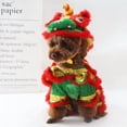 thumbnail image 4 of Deeceymbur Lion Dance Winter Dog Clothes Costume Apparel for Small Medium Large Pets Festive Holiday Outfit Warm Wear, 4 of 5