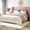 Pink, variant on Amolife Queen Size Bed Frame, Velvet Platform Bed with Upholstered Wingback Headboard, No Box Spring Needed, Pink