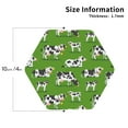 thumbnail image 2 of Yiaed Cows With Calfs Green Print Leather Coasters for Drinks - Cup Coasters Coffee Table Kitchen Table Bar, Home & Office Gifts Handmade Drink Coasters-Hexagon, 2 of 6
