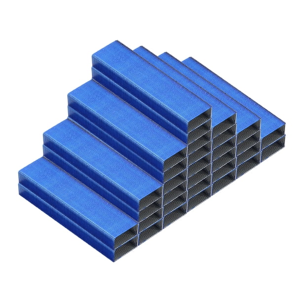 Grapas Uxcell para Grapadora, 2 Paquete de Grapas Estándar 26/6 de 1/4 de pulgada de Longitud para Suministros de Oficina, Azul