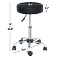 thumbnail image 3 of HomGarden Polyurethane Leather Stools, 250 lbs. Capacity, Black, 3 of 10