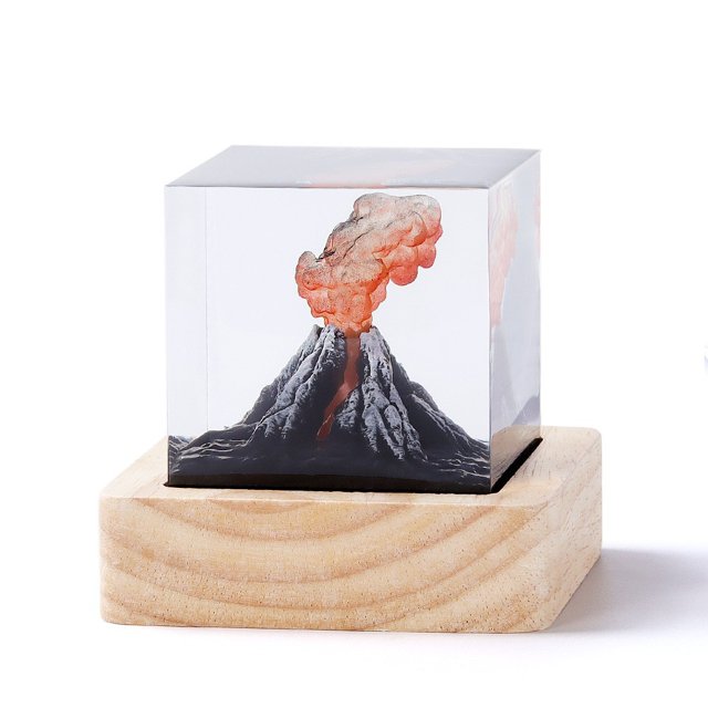 Bomba atómica de resina hecha a mano DIY, explosión de bomba de hidrógeno, nube de hongo, luz de noche, decoración, luz de noche, regalo, decoración