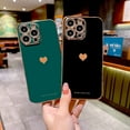thumbnail image 5 of Compatible with iPhone 14 Pro Max Case Luxury Plating Love Heart Case Soft TPU Silicone Shockproof Camera Protective Cute Case for iPhone 14 Pro Max 6.7" for Women Girl Green, 5 of 12