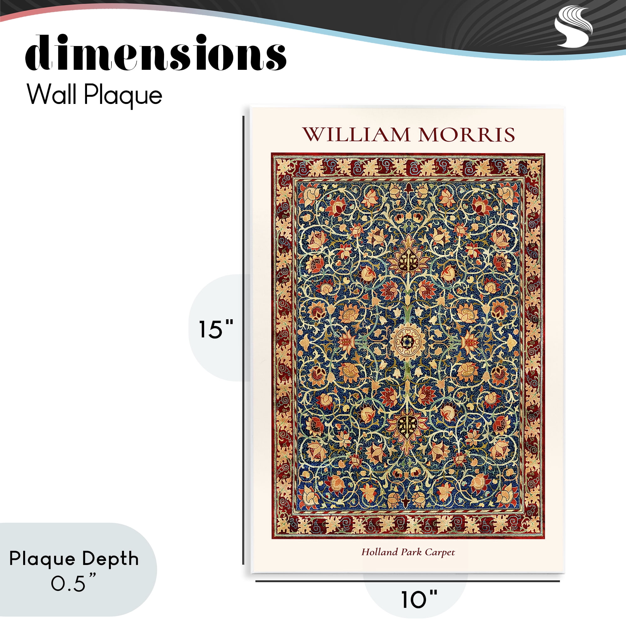 Stupell Industries Holland Park William Morris Design Wall Plaque Art, design by Vintage Hustle
