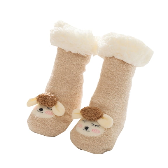 Mercatoo Children's Long Tube Socks Lamb's Wool Baby Floor Socks Thickened Baby Socks Winter New Warm Thick Toddler Shoes Socks