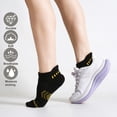 thumbnail image 5 of HIALTODAY 5 Pairs Women's Ankle Socks, Lightweight Breathable Cotton Blend Low Cut Casual Athletic ,Size 5-8，BLACK&GRAY&WHITE, 5 of 7