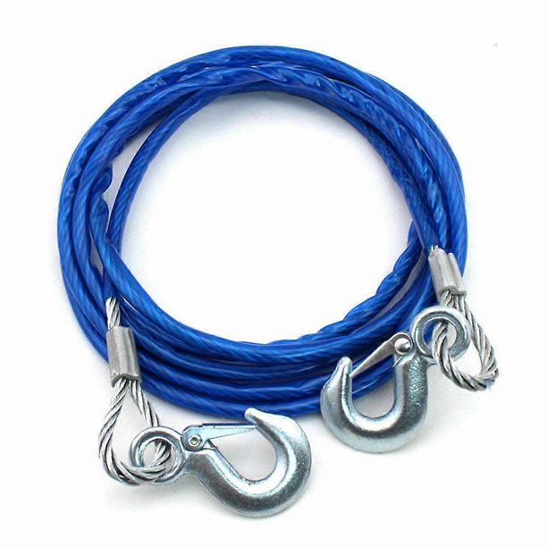 Tow Wire Rope Protctor Heavy Duty Towing Rope 4m 5 Tons Wire Rope Safety Hook Steel Rope ...