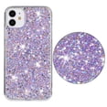 thumbnail image 5 of Allytechgroup Glitter Bling Case Compatible with Apple iPhone 12 Pro Max for Girls Women, Slim Fit Soft TPU Back Cover Anti-Scratch Bumper Shockproof Phone Case for iPhone 12 Pro Max, Purple, 5 of 5