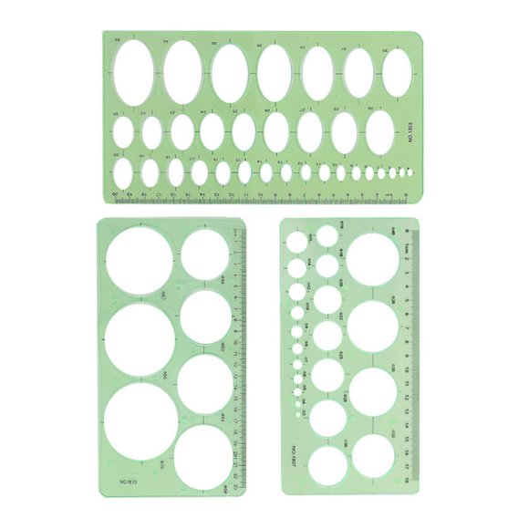 Methold 1 Juego de plantillas circulares, suministros de arte portátiles, herramientas profesionales, plantillas llamativas duraderas para pinturas Tipo 1