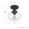 thumbnail image 4 of Hunter - Saddle Creek 1-light Noble Bronze, Small Flush Mount Light, Dimmable, Schoolhouse Style, Schoolhouse Shaped, for Bedrooms, Kitchens, Dining, Living Rooms - 19114, 4 of 5