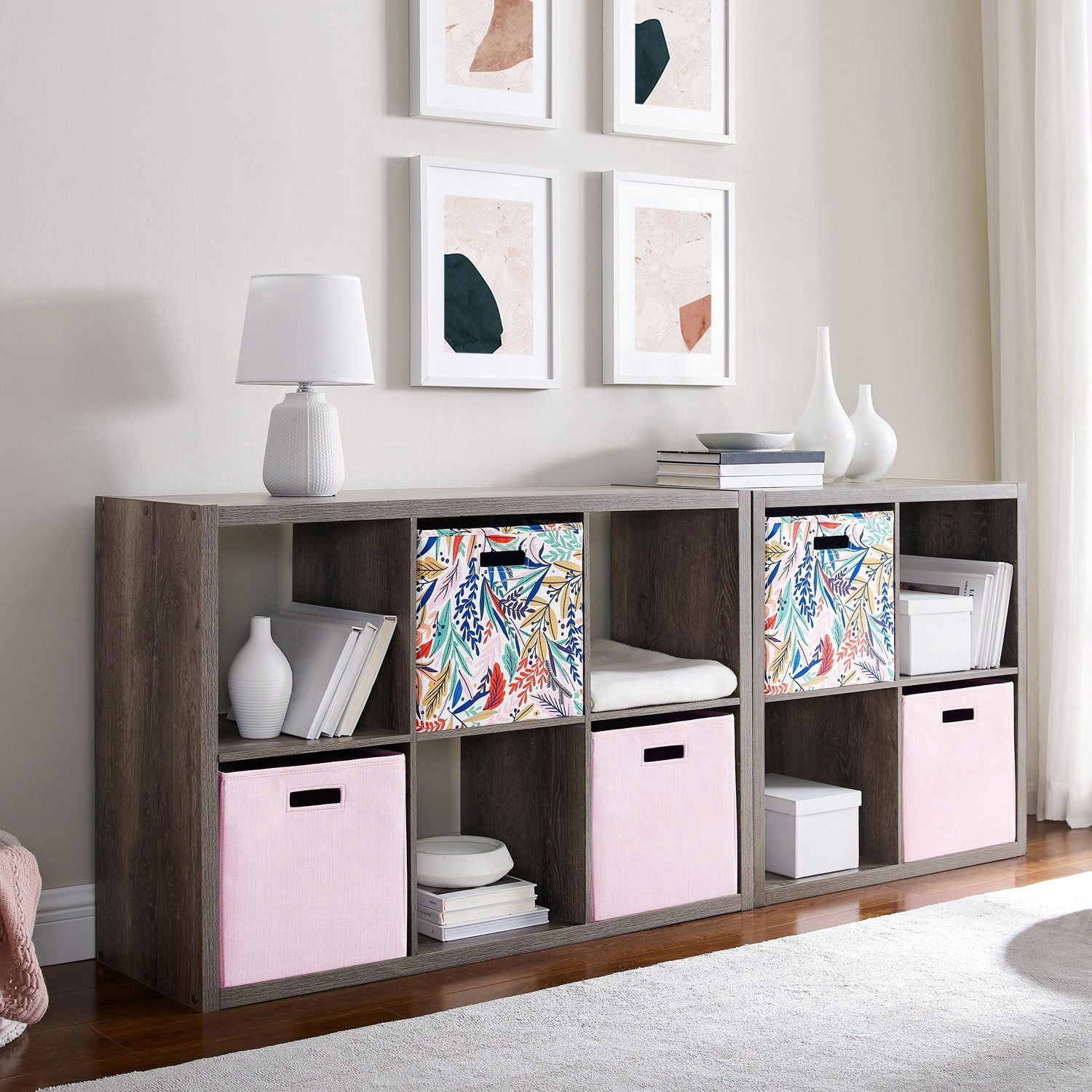 Gorham 4 Cubby Storage Cabinet in Grey
