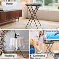 thumbnail image 2 of JINSEED 32'' Round Folding Table, Portable Bar Height Table with Removable Legs for Indoor Outdoor Event Wedding Party Commercial Use, Black, 2 of 9