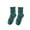 Green, variant on JeashCHAT Women Fashion Retro Academic Style Flower Lovely Cotton Middle Tube Socks
