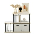 thumbnail image 3 of Furinno Turn-N-Tube No Tools 3-Tier Ladder Decorative Display Shelf, Solid White/Black, 3 of 6