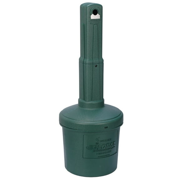 Global Industrial 5 Gal Flame Resistant Upright Plastic Outdoor Ashtray, Green