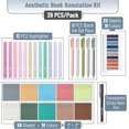 thumbnail image 2 of Aesthetic Book Annotation Kit Aesthetic Highlighters and Gel Pens Transparent Sticky Notes Transparent Sticky Tabs for Books No Bleed Highlighters for Bible Pages No Bleed, 2 of 6