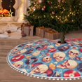thumbnail image 6 of Rocae music Skull record Retro for Christmas Tree Skirt with Pom Pom Trim for Holiday Party for Holiday Home Decor Indoor Outdoor-48", 6 of 7