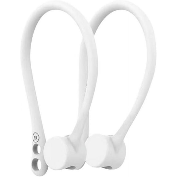 Single Pair EarHooks for AirPods, Anti-Lost Secure Earhook Holder Earpods Slip Earbud Accessories Ear Attachment Loops for Apple AirPods 1 & 2 Earphone Earbuds (White, one size)