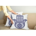 thumbnail image 2 of Ambesonne Hamsa Throw Pillow Cover 2 Pack, Antique Shape, 16", Navy Blue, 2 of 7