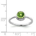 thumbnail image 3 of White Sterling Silver Ring Band Gemstone (08) August Peridot Green, 3 of 3