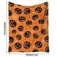 thumbnail image 4 of Halloween Flannel Throw Blanket, Pumpkin Pattern Orange Festive Blankets for Bed, Couch or Halloween decorations 27.55x39.37Inch Orange, 4 of 6