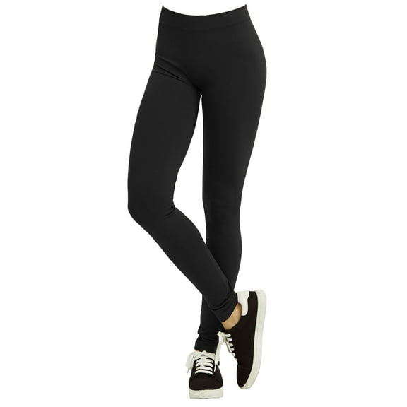 Polyester Spandex Womens Full Length Leggings, Black