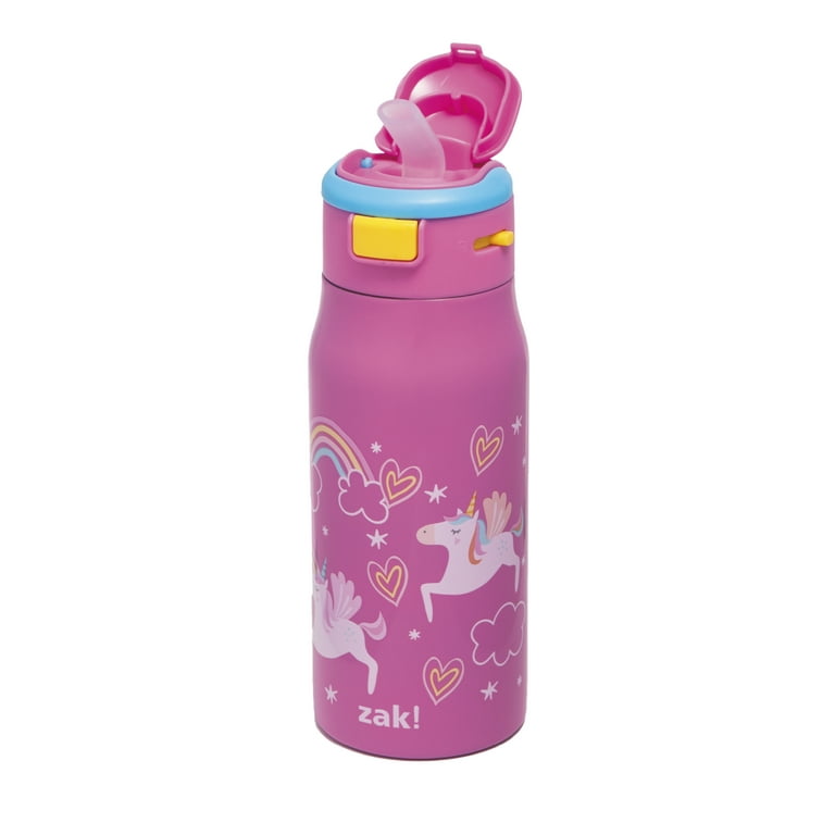 Zak Designs 13.5 oz Mesa Kids Water Bottle Stainless Steel Vacuum Insulated  for Cold Drinks Indoor Outdoor, Peppa Pig 