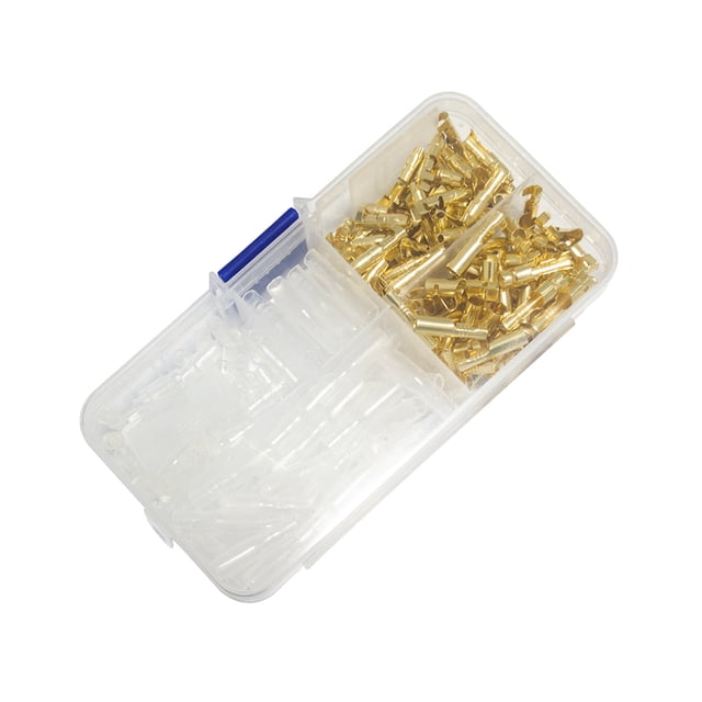 Kenally 200 Pieces Female/Male Copper Crimp Terminal Wear-resistant High Connectors Safety Lightweight Wire Set Electric Strength Type3 NO3