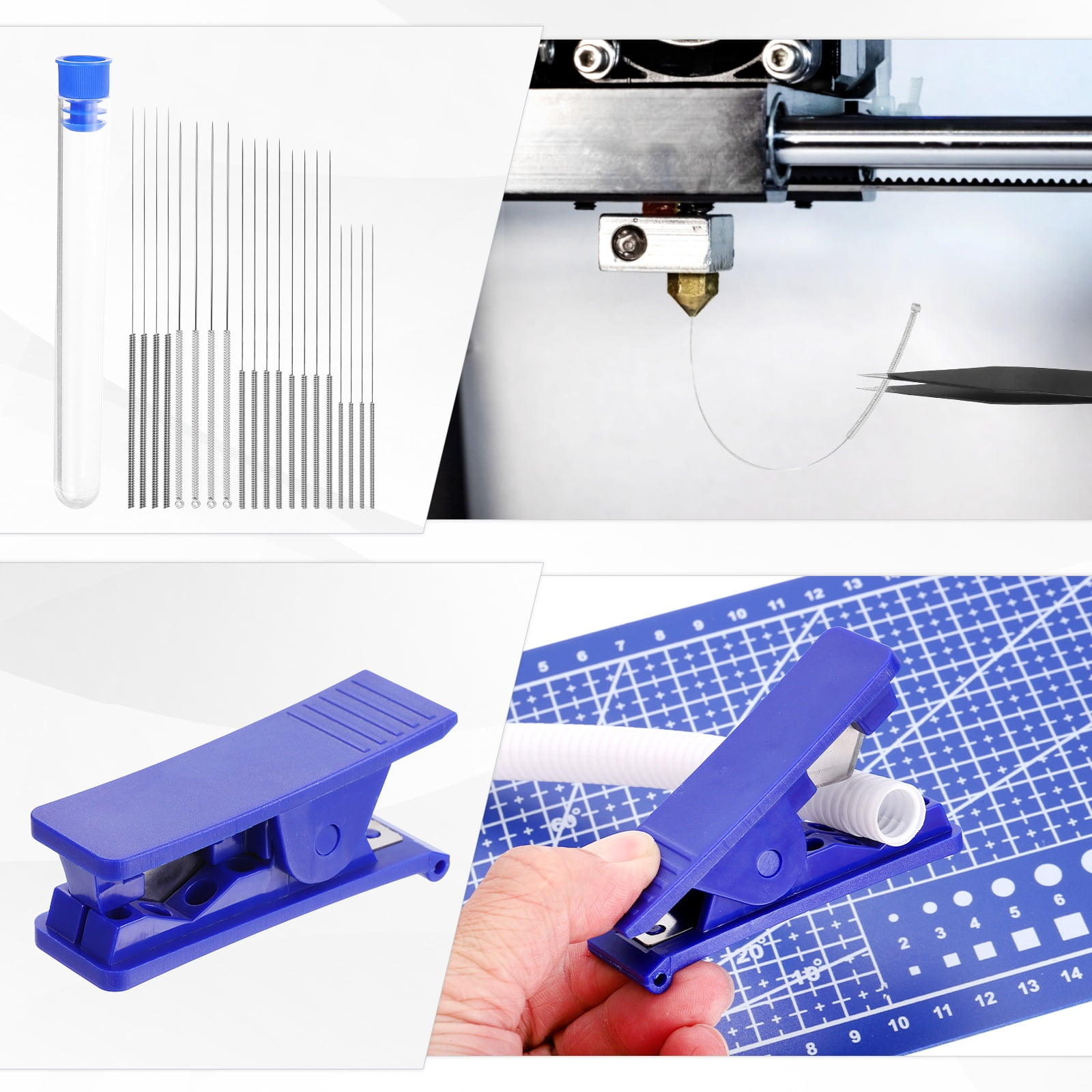 3D Printer Tools Kit, 124 Pcs 3D Printer Accessories with Tool Bag Nozzle Cleaning Kit for Removing Cleaning Deburring