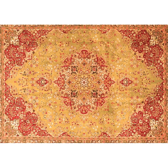 Ahgly Company Indoor Rectangle Persian Orange Traditional Area Rugs, 5' x 8'
