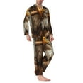 thumbnail image 2 of KLL Funny Bald Eagle Sleepwear Mens Flannel Pajamas,Long Cotton Pj Set, 2 of 7
